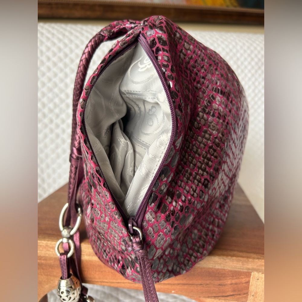 Brighton Purple Python Magnetic Closure Gently Us… - image 7